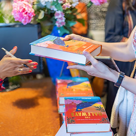 Book signing event photograph