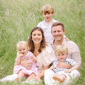 Family portrait photograph in Richmond Park, London, UK