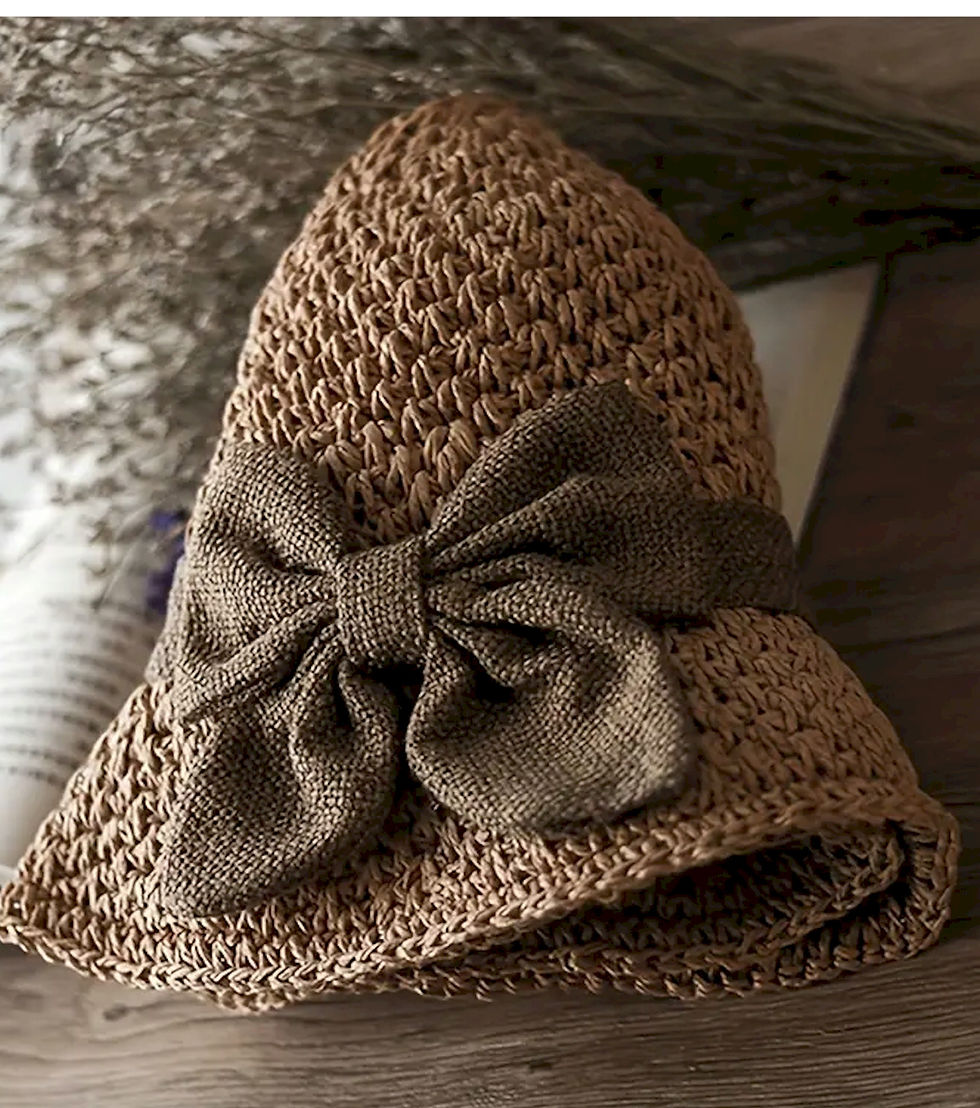 Thumbnail: Summer Sun Straw Beach Hat for Women in Coffee