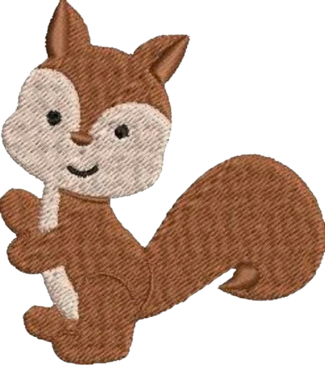 Cute Embroidery Squirrel