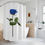 Thumbnail: Blue Rose Shower Curtain — Minimal Floral Bathroom Decor