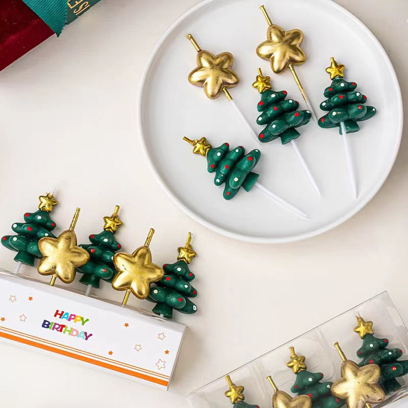 Thumbnail: Christmas Eve 2025 Plugin Candle Dress Up Cake Decoration Pentagram Baking Chri