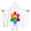 Thumbnail: Youth Hooded Towel — Rainbow Smiley Flower Kids Beach & Bath Wrap
