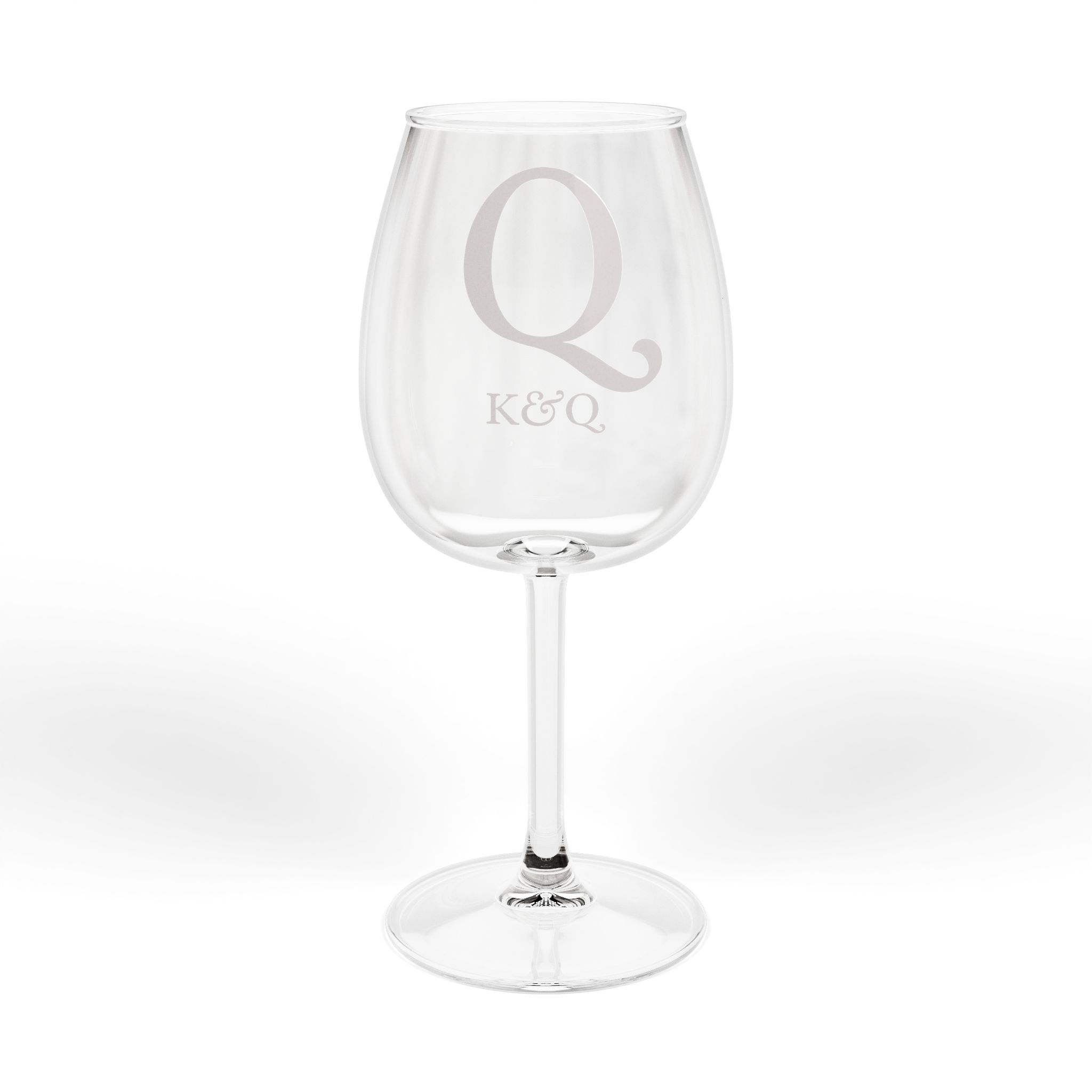 K&Q Wine Glass (Q)