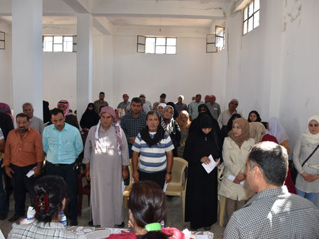 الرؤساء المشتركون للكومينات لقرى وبلدات مقاطعة الشهباء يؤدون القسم اليوم.