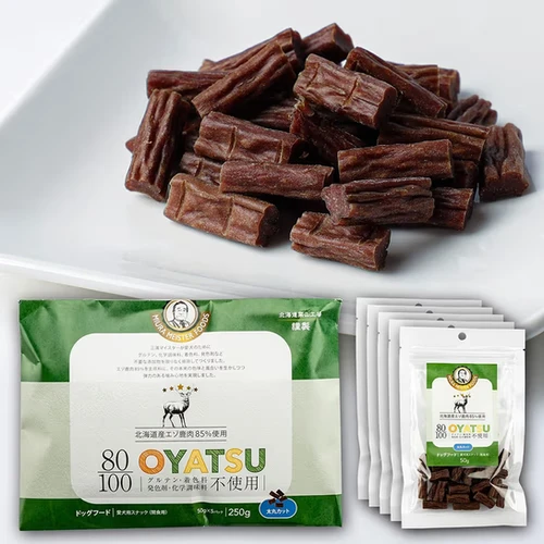 犬 80/100シリーズ OYATSU 北海道産 蝦夷鹿肉 85% 太丸カット 250g