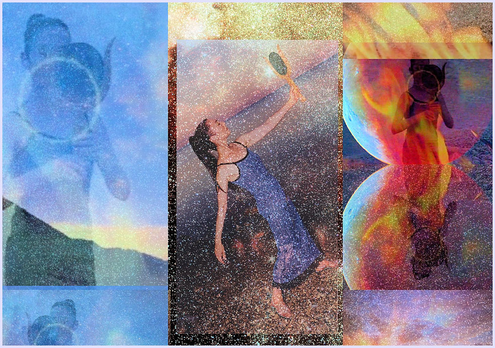 Triptych of the Elements by Lila Moore, 2019