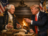 A Conversation Across Time President George Washington meets President Donald J. Trump. 🇺🇸