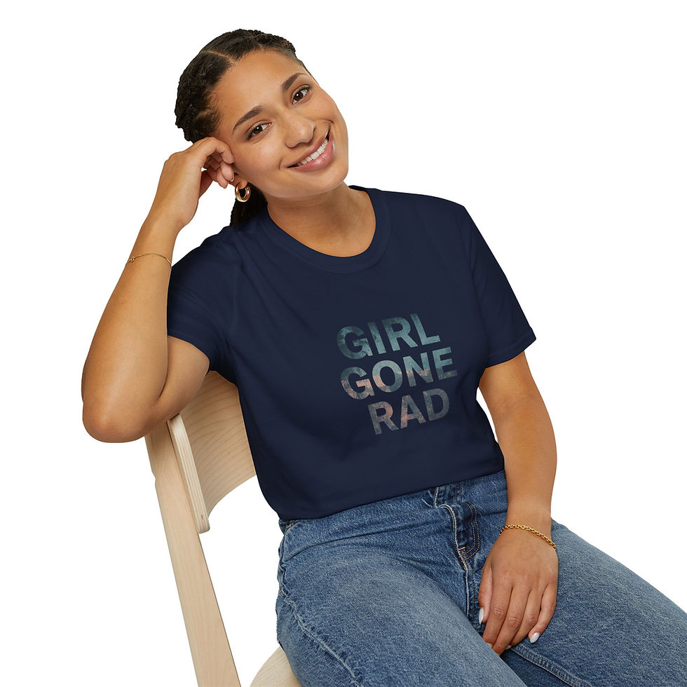 Thumbnail: This tee expresses girl power in bold, large text that reads, "Girl gone rad." The text makes the statement without having to utter a word.