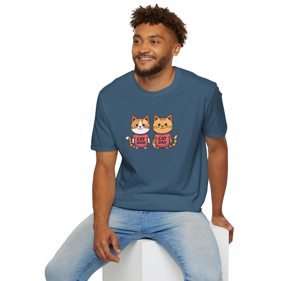 Thumbnail: Cat Mom & Cat Dad T-Shirt — Cute Cat  Tee