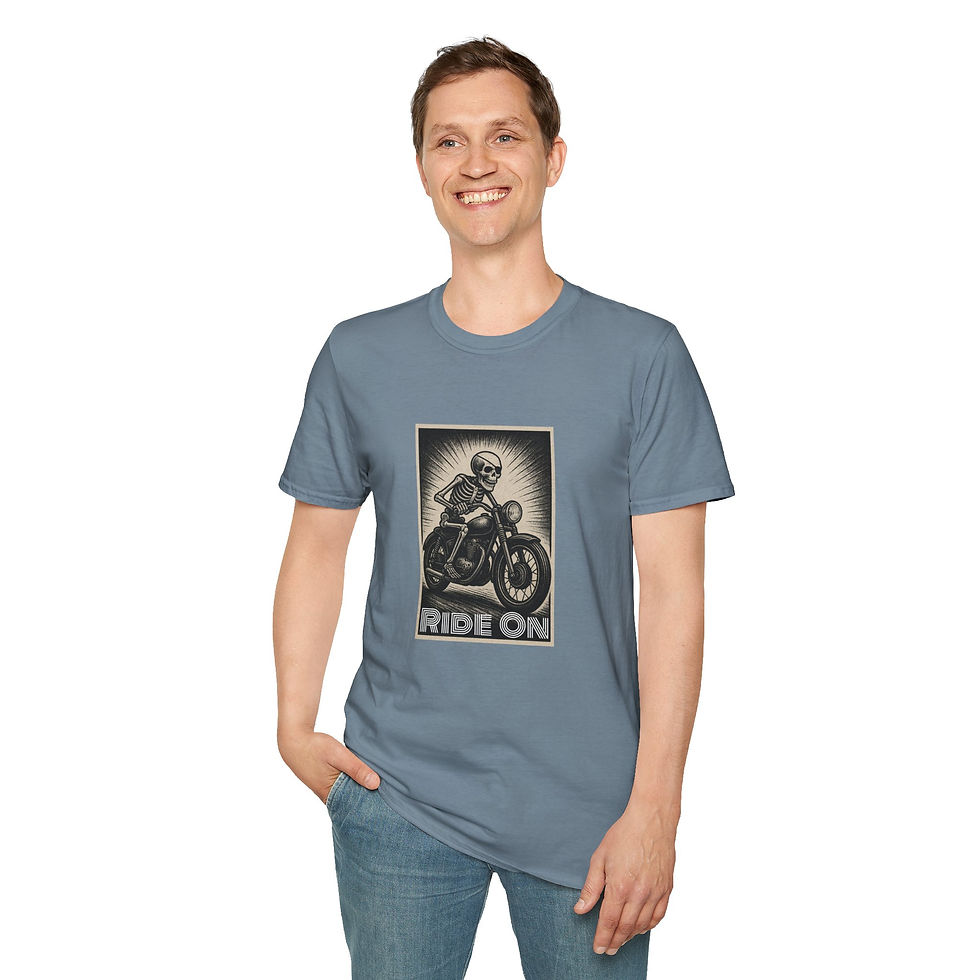 Thumbnail: Skeleton Biker Ride On Unisex T-Shirt