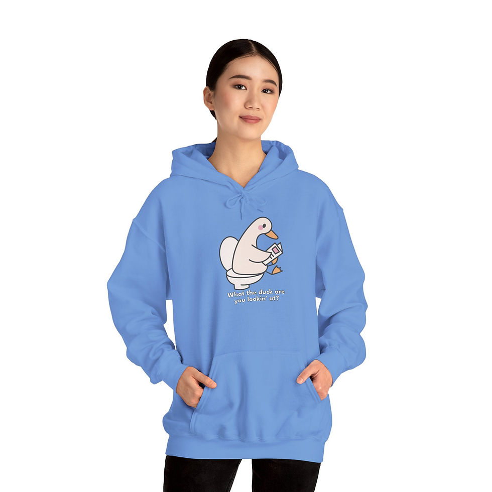 Thumbnail: "What the duck are you lookin' at?" Unisex Hoodie