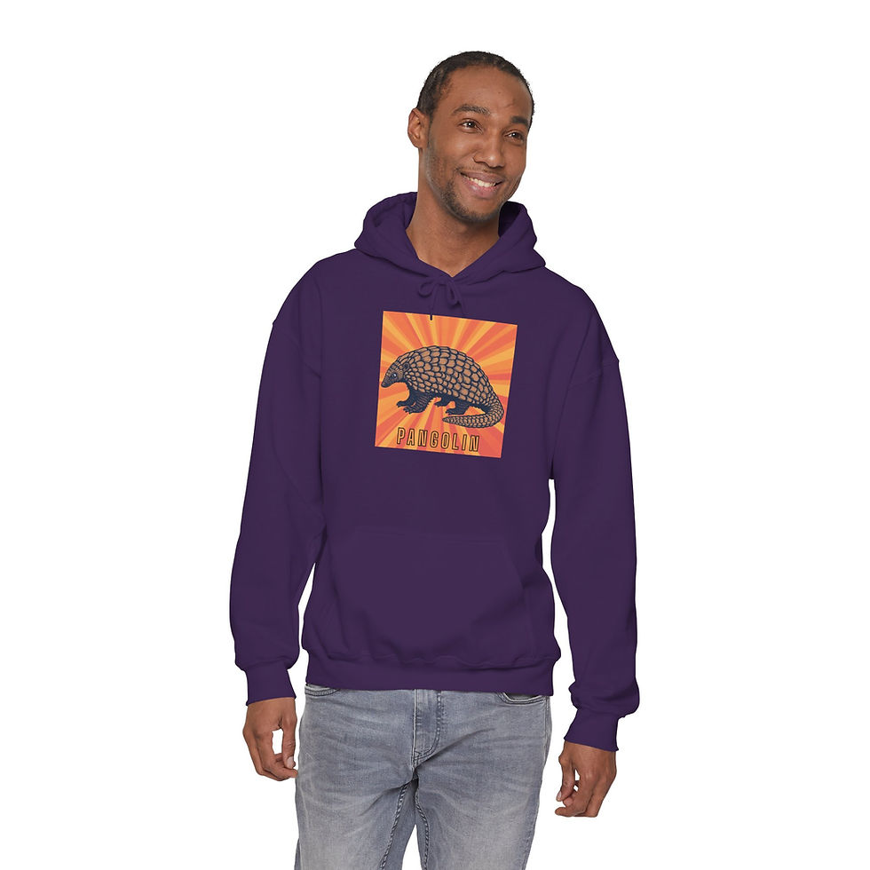 Thumbnail: Vintage Style Pangolin Unisex Hoodie Casual Wear
