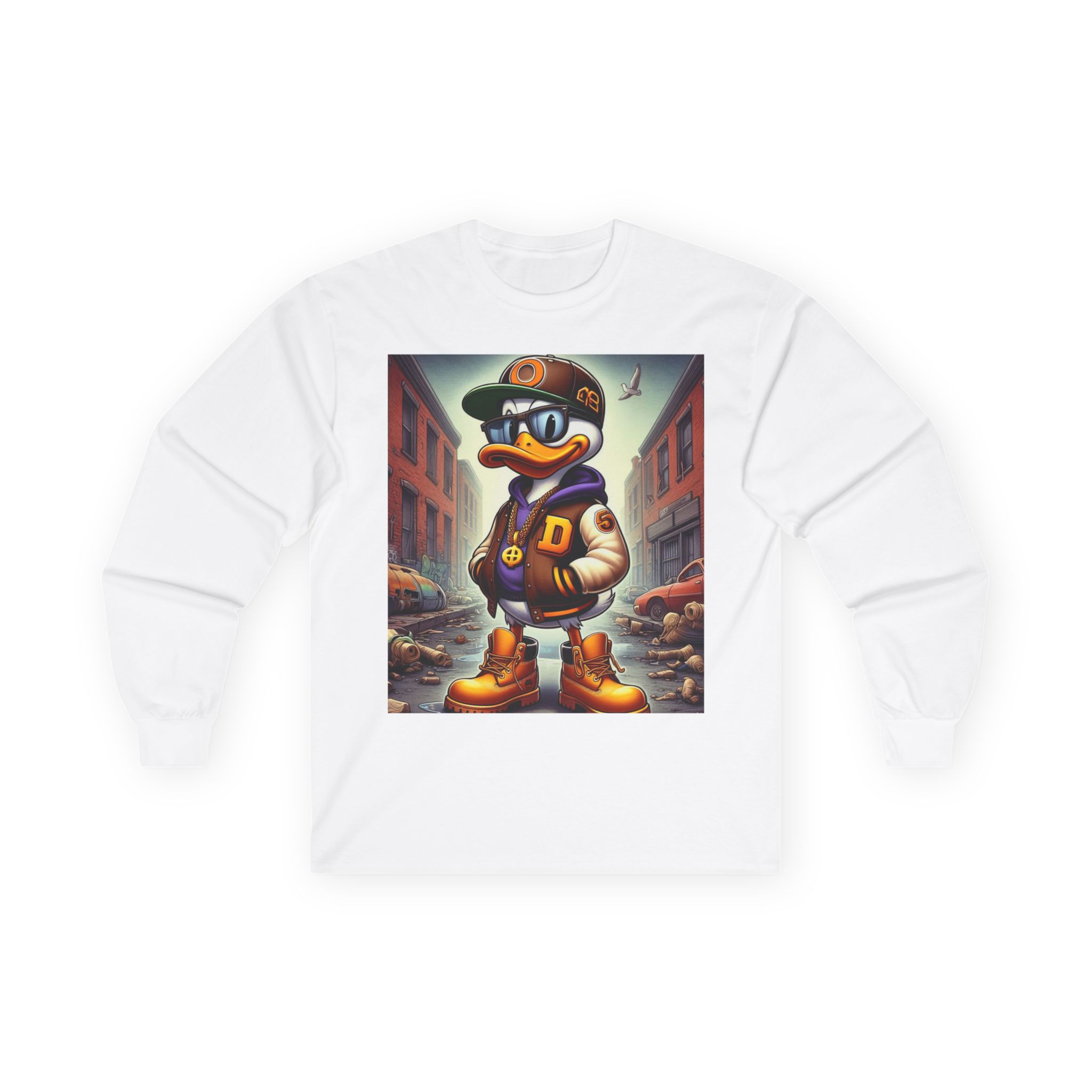 Retro Ducking Bad Vibes Long Sleeve Tee