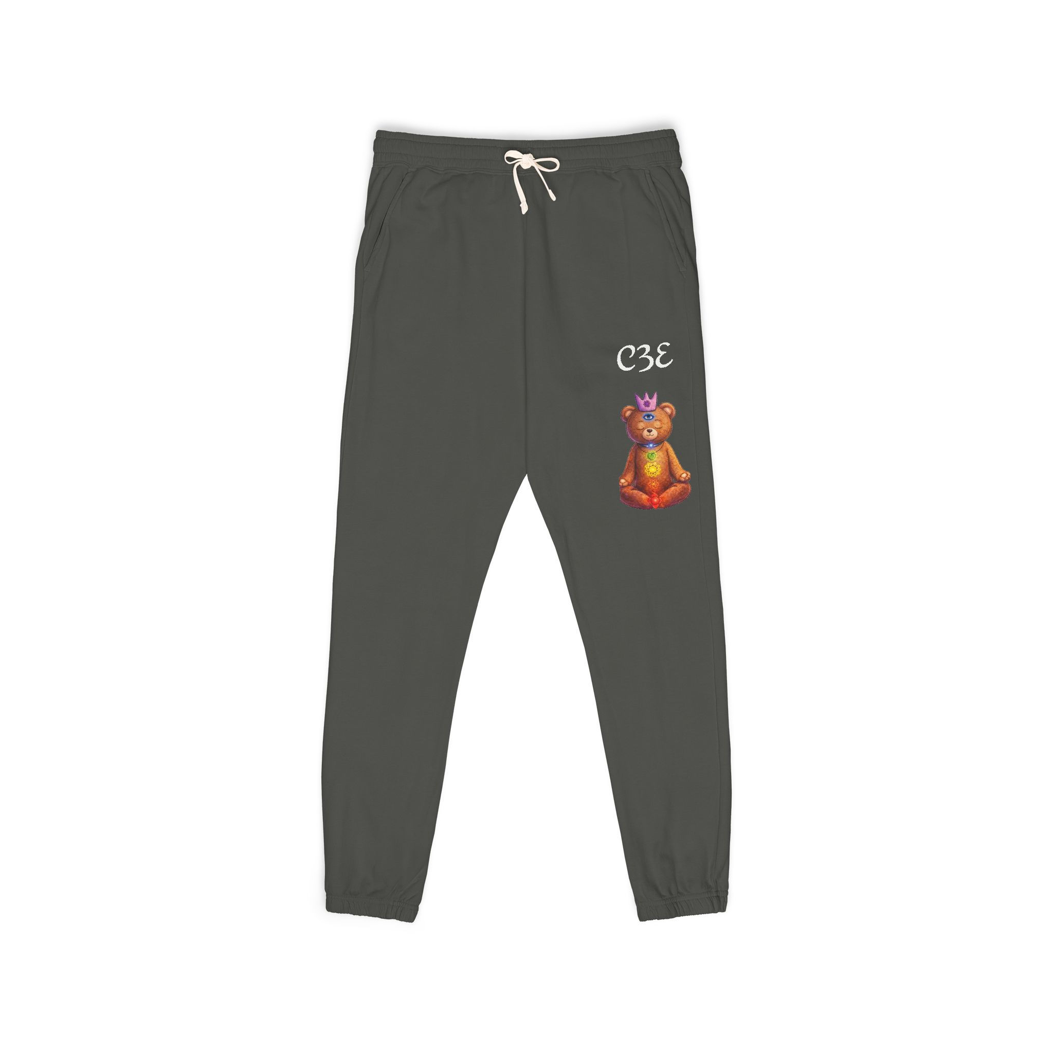 Meditating Bear Sweatpants – Relaxed Graphic Fleece Joggers