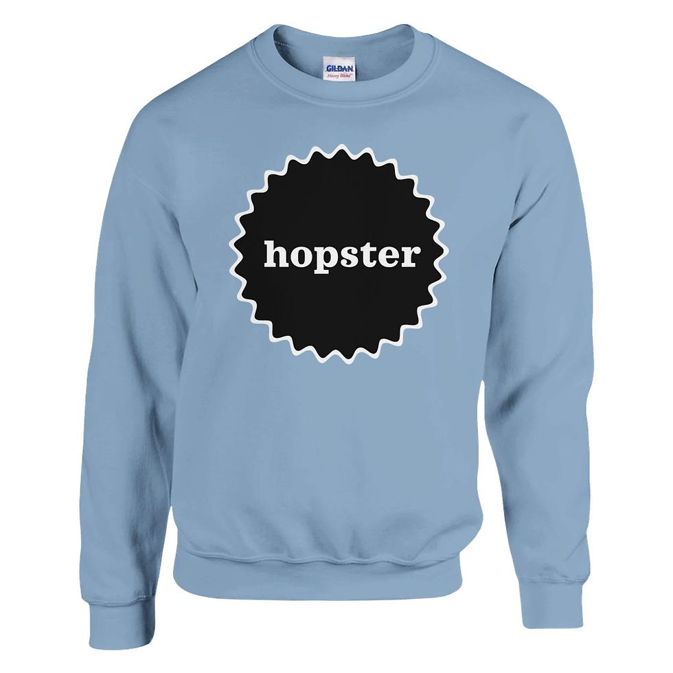 Thumbnail: Hopster uniseks sweatshirt met ronde hals