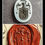 Miniatura: Ágata grabada escudo  14X10 mm (ovalada) 
