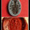Miniatura: Ágata grabada escudo  15X13 mm 