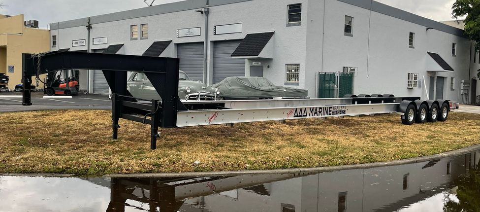 AAA Marine Trailers-  Gooseneck Quad Axle