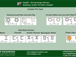 Modeling a Soldier Pile and Lagging Wall in DeepEX