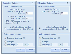 Modifications to stiff clay and FHWA diagrams