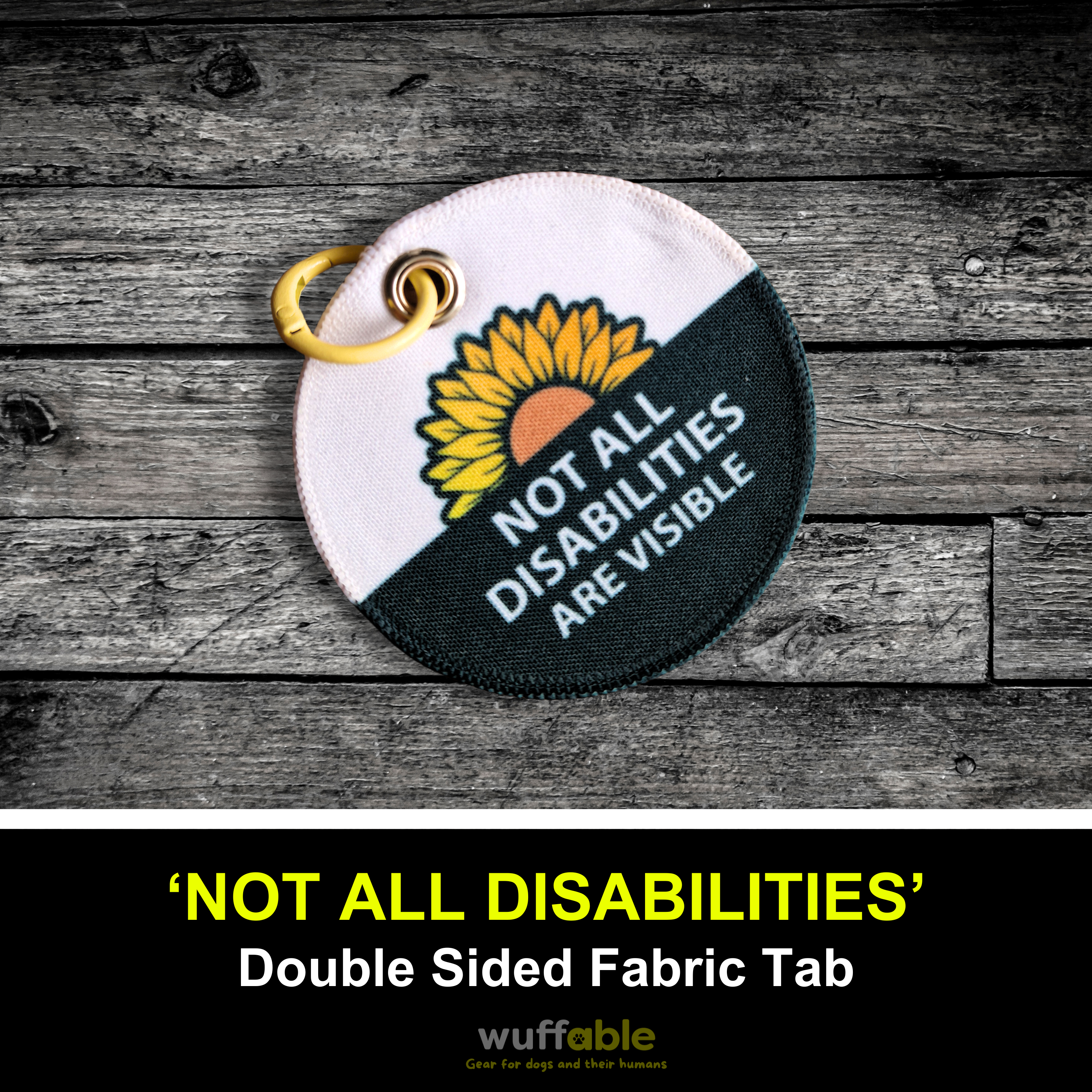 'Not All Disabilities are Visible' - Round Patch Tab