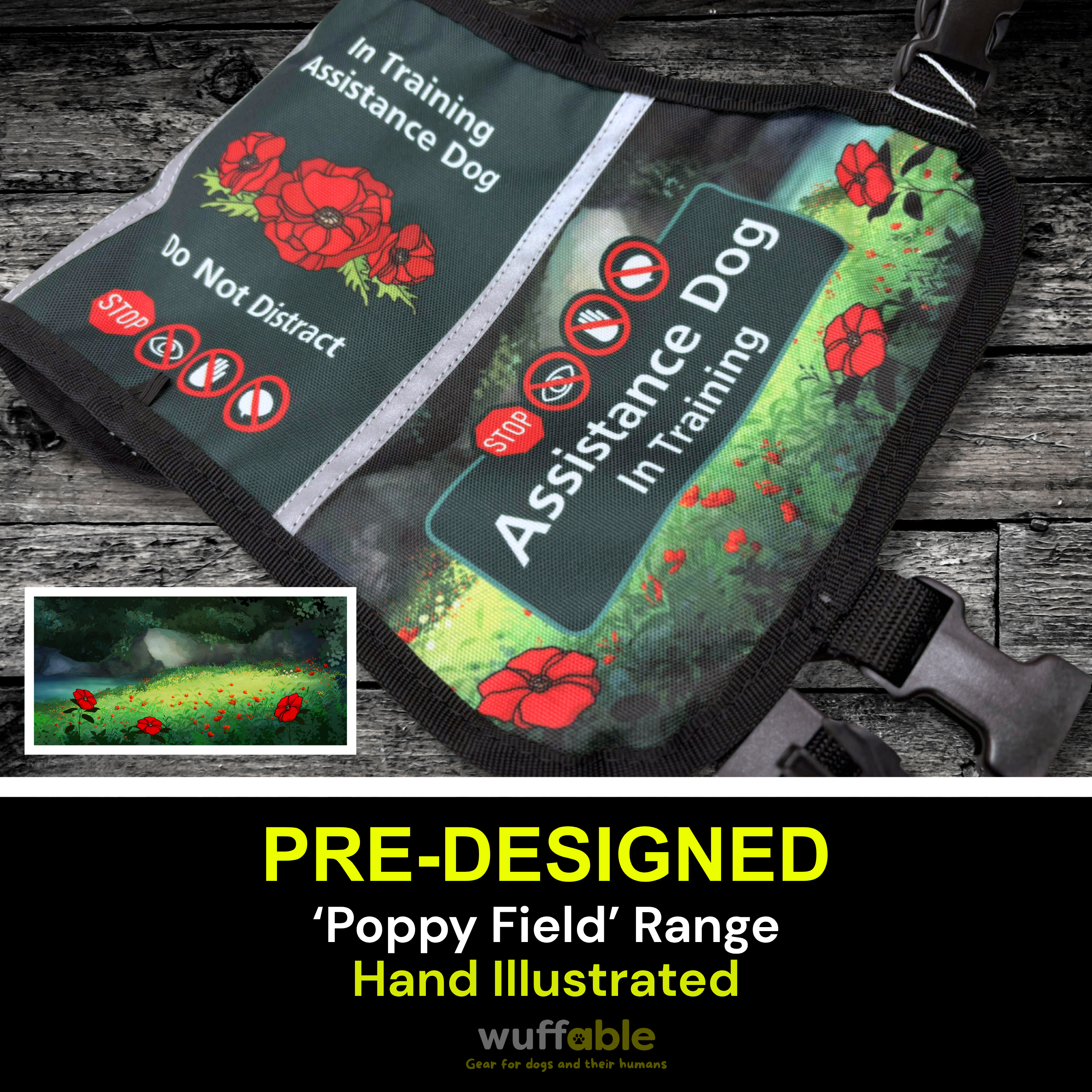 Pre-Designed 'Poppy Field' Vest Range