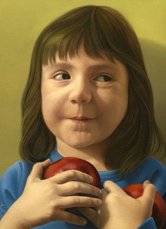 Girl with apples