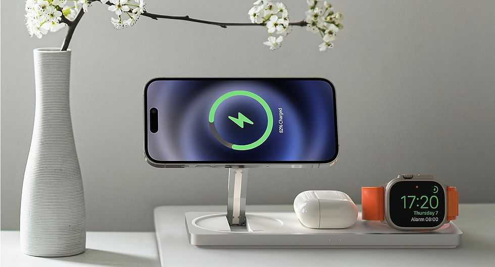 "Magnetic Charging Station - 3 in 1 Faster Mag-Safe Wireless Charger Stand for iPhone 14, 13, 12 Pro Max/Pro/Plus, iWatch Ultra 8/7/SE/6/5/4/3/2/1, AirPods pro/2/3"