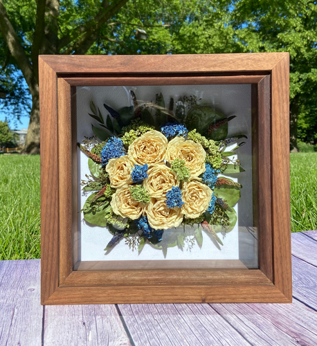 Wood Shadowbox 10” (no resin) | Bupp Woodworks Flower preservation