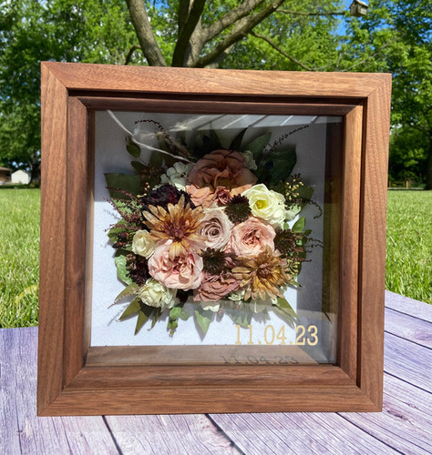 Wood Shadowbox 10” (no resin) | Bupp Woodworks Flower preservation