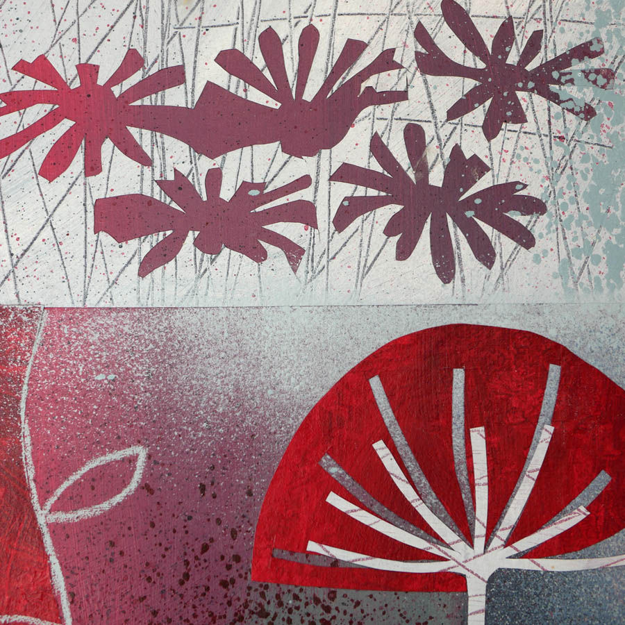 rebecca vincent artist paintings wildflowers in art mixed media concertina