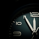 Clock showing midnight hour