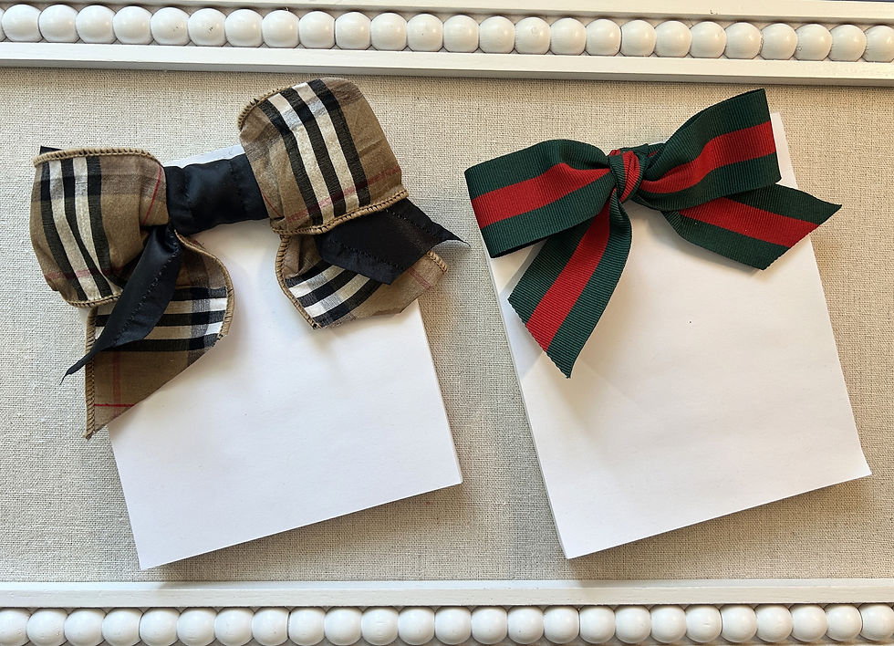 Thumbnail: Red & Green Stripe Ribbon Notepad