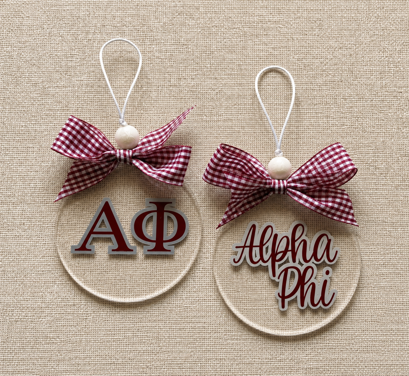 Alpha Phi Acrylic Ornament