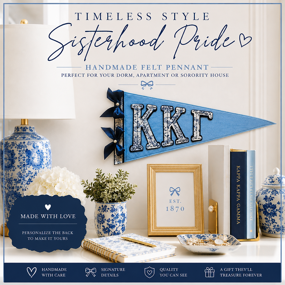 Thumbnail: Kappa Kappa Gamma Signature Chinoiserie Pennant