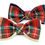 Thumbnail: Red Plaid Hand-Made Dog Bow Ties
