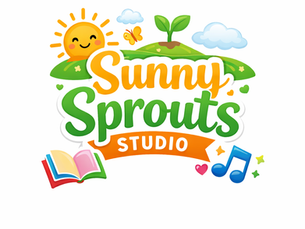 Logo for Sunny Sprouts Studio, creator of beginner phonics books and early reading resources for preschool and kindergarten