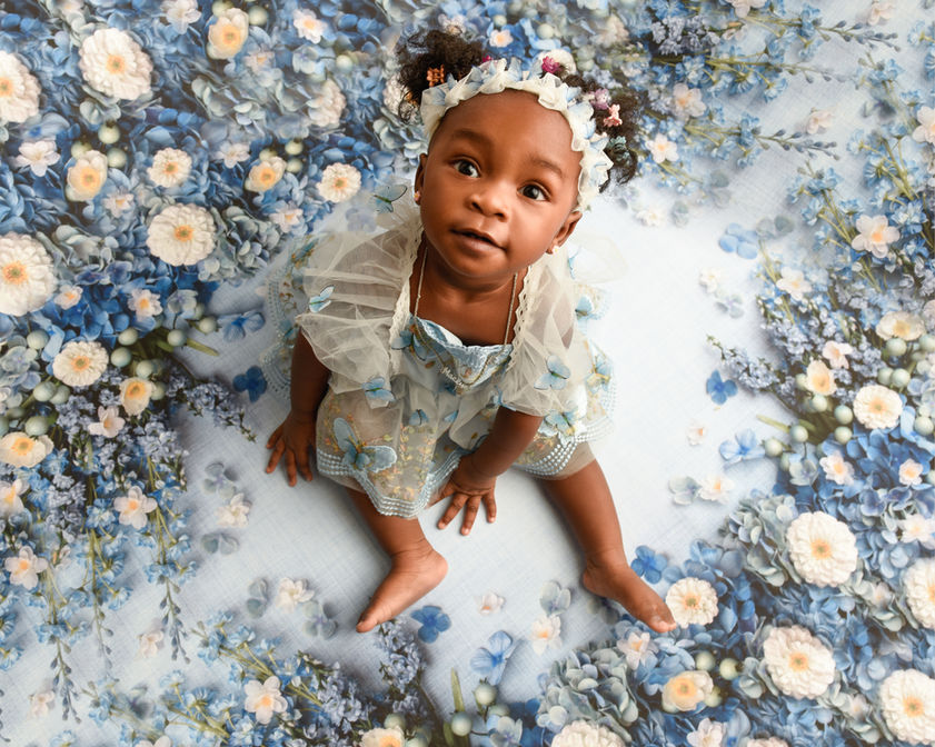 Ottawa cake smash portrait session with soft lighting and props