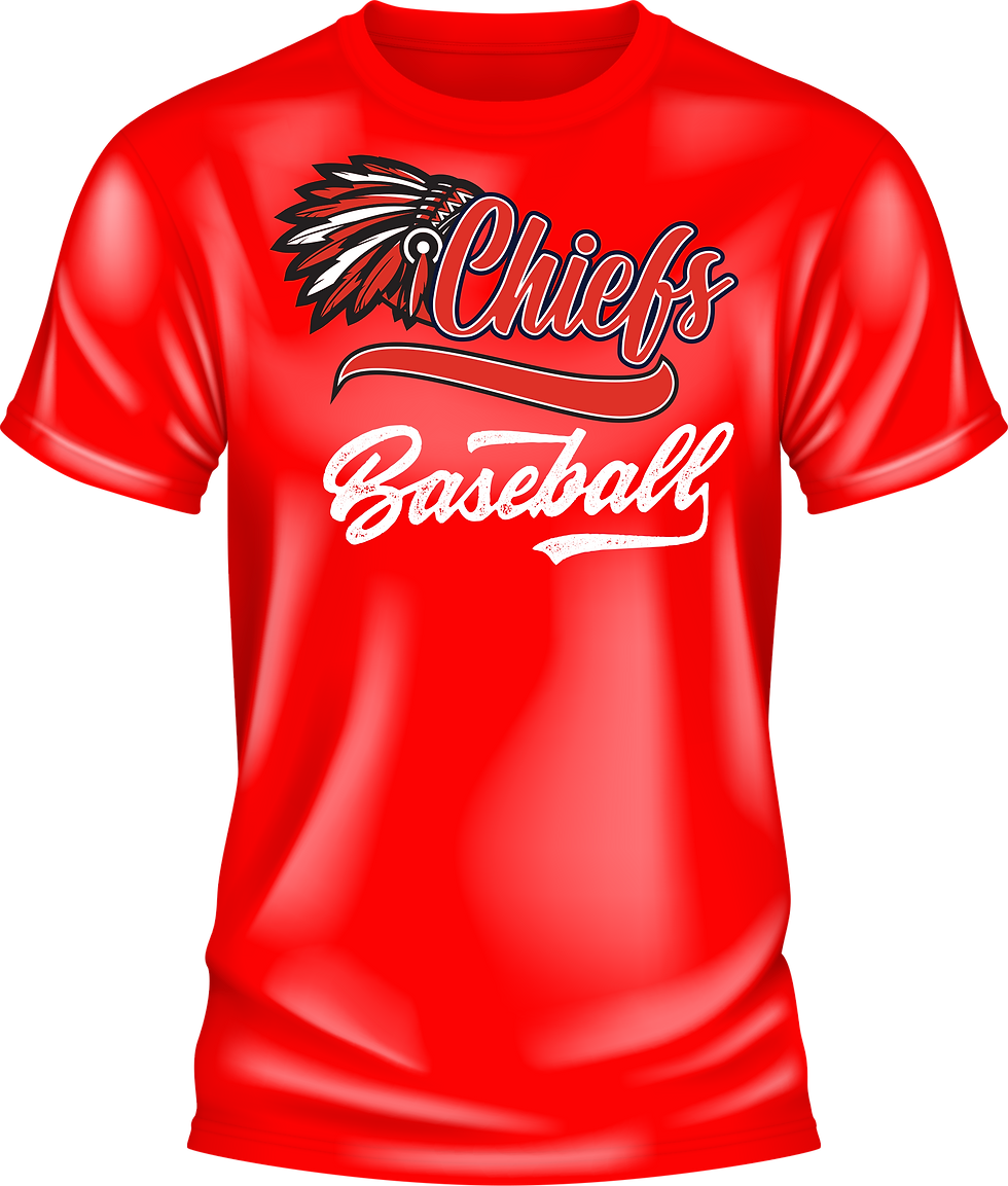 Chiefs Baseball T Shirt Red