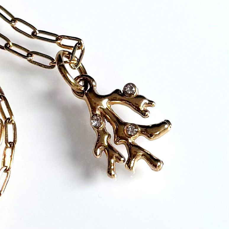 Miniature : Collier Groix Mariniere Coral doré