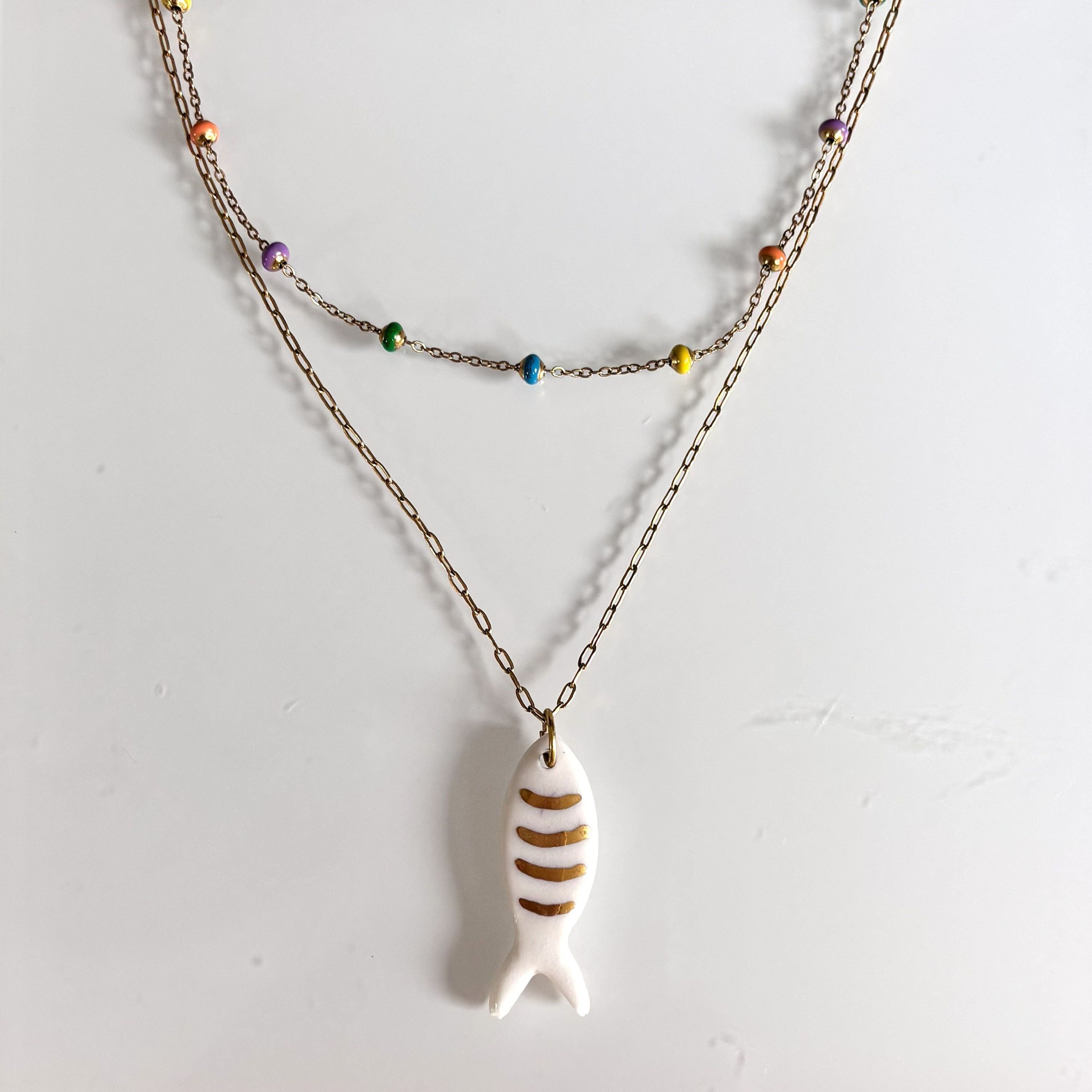 Double Necklace Groix Gold
