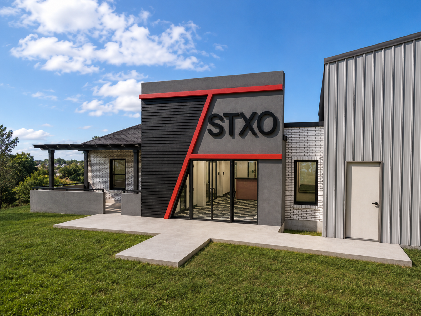Redline Works — entrance facade perspective