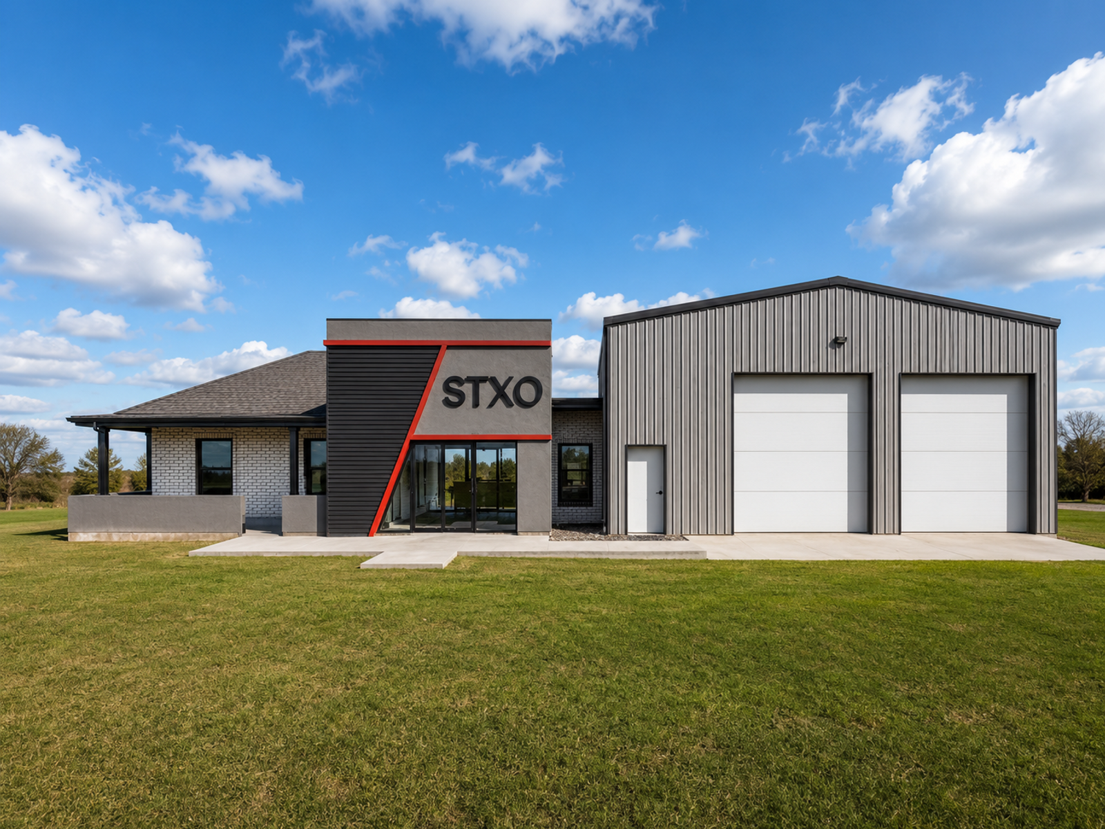 Redline Works — full front elevation and service bays
