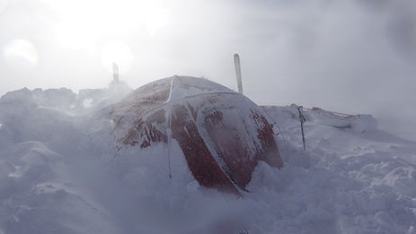 Bivouac malgré le mauvais temps