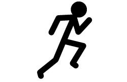 animated stick igure running