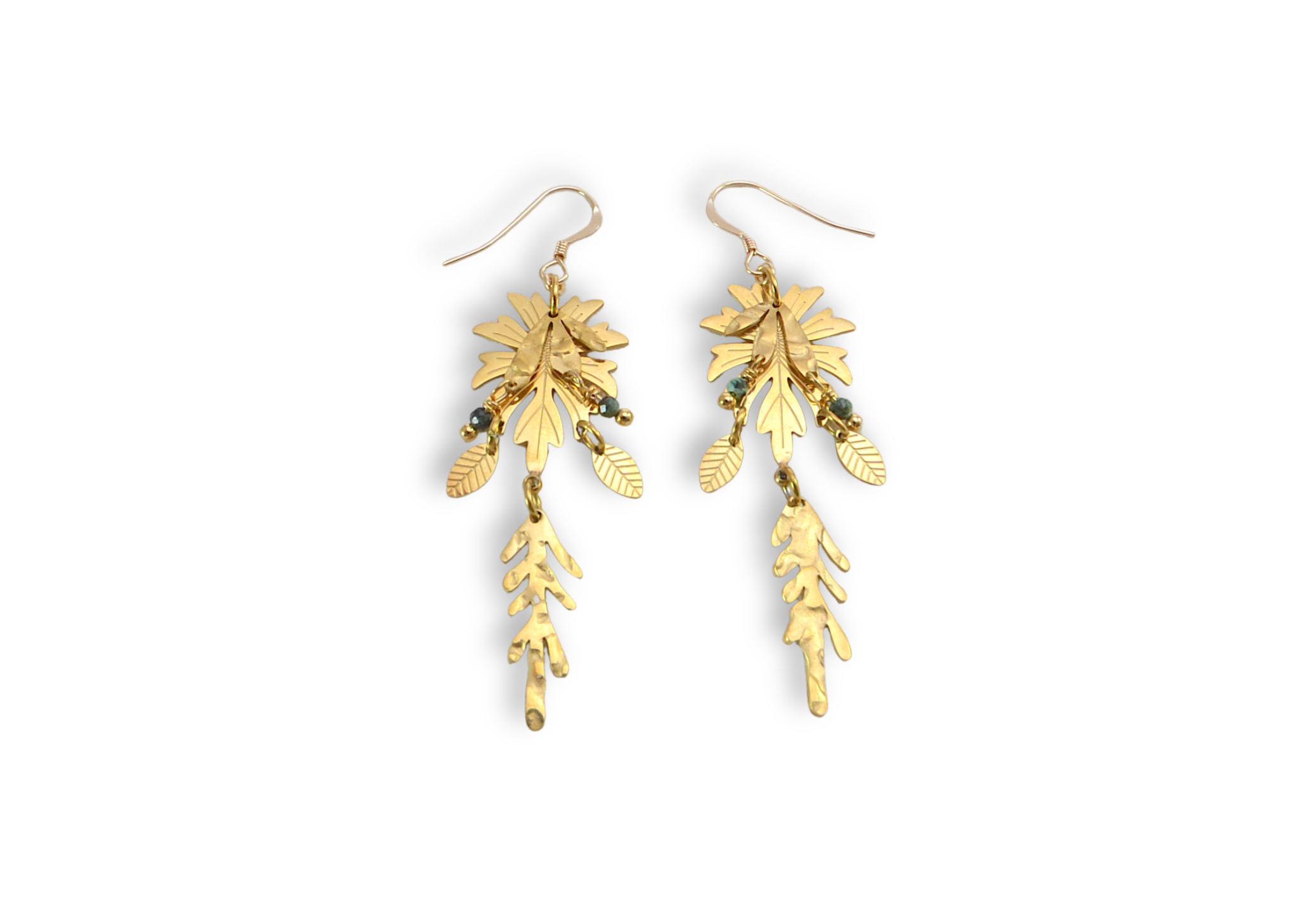 Boucles d'oreilles feuilles de printemps