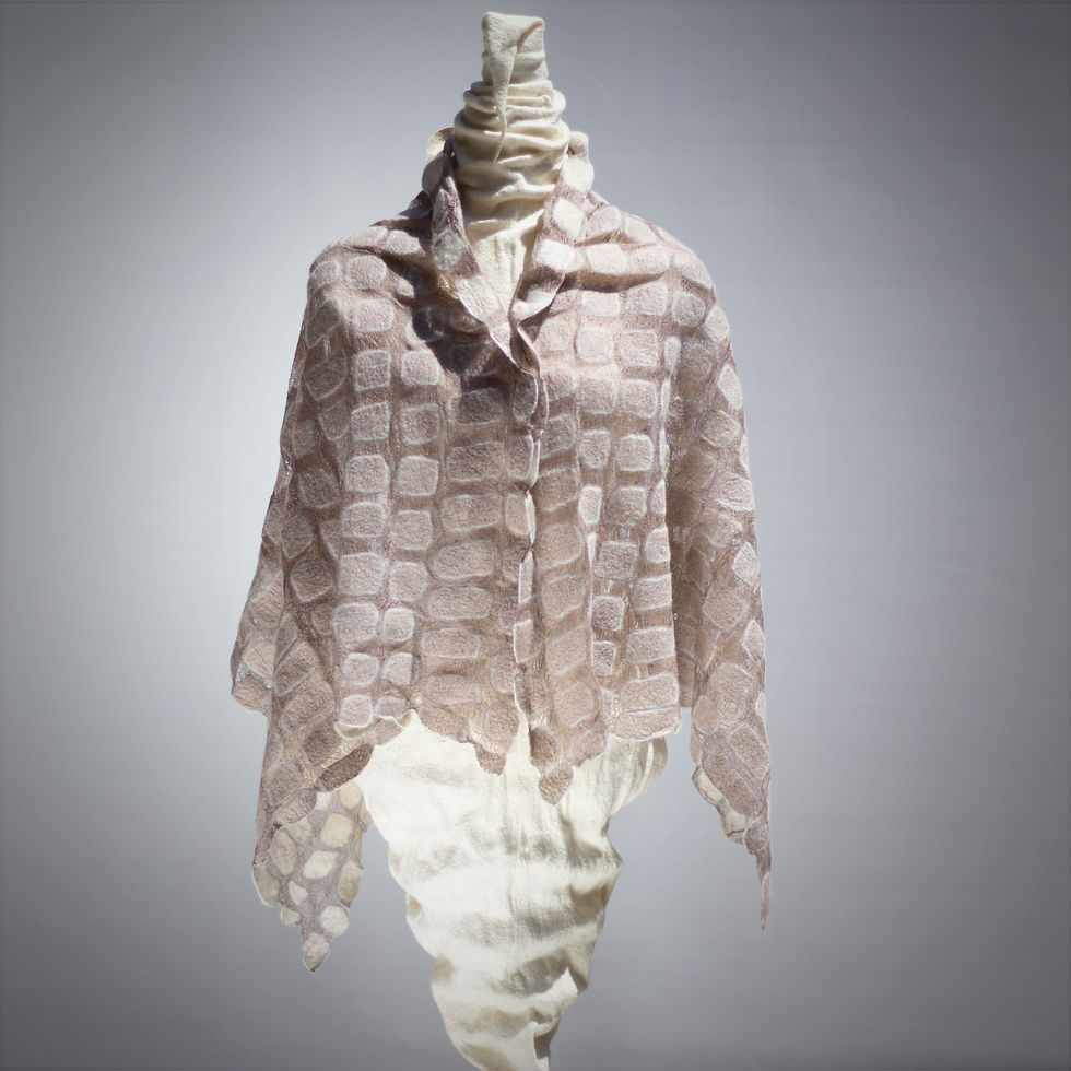 Thumbnail: Lace Shawl / Wrap Caramel