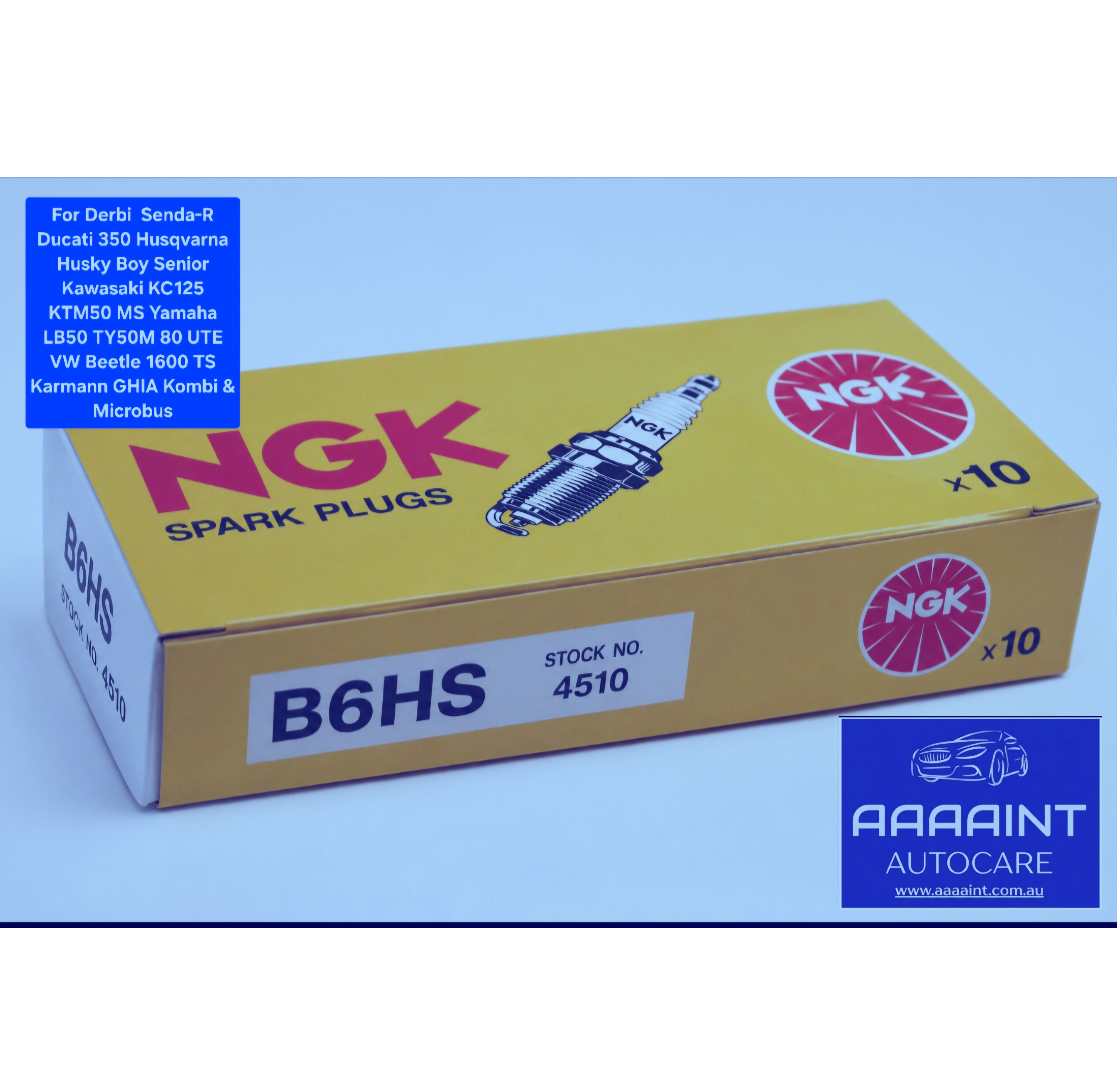 NGK B6HS x 10 S/P for Derbi Senda-R Ducati 350 Husqvarna Kawasaki KTM
