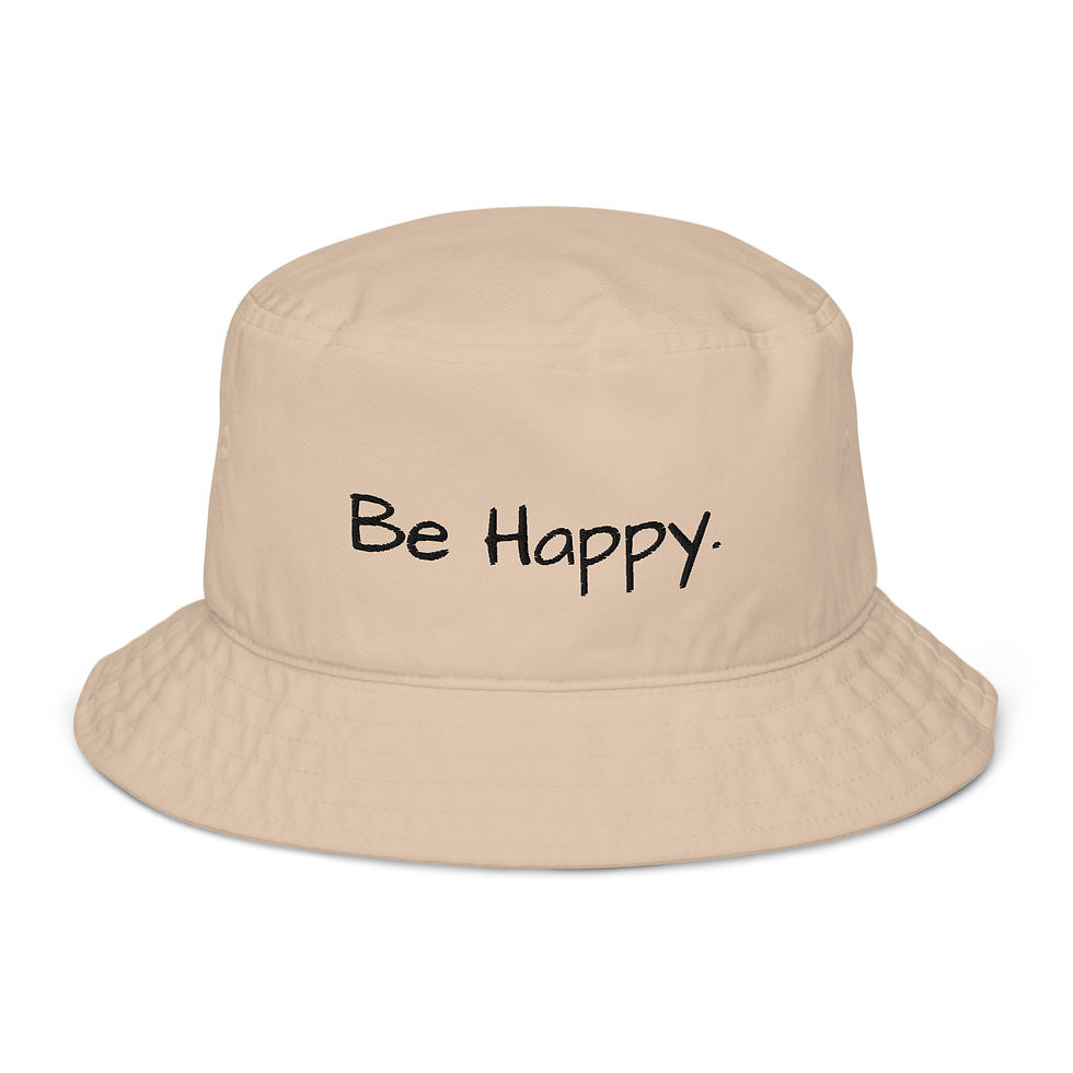 Thumbnail: Organic "Be Happy" Bucket Hat